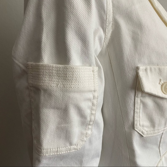 Anthropologie military style white jacket size 6 - Picture 8 of 17
